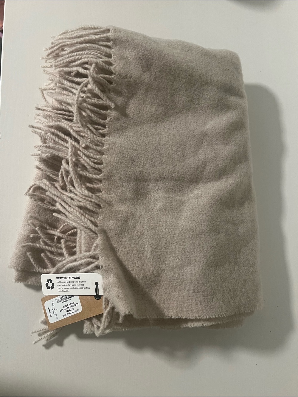 rag & bone Neutral Fringe Recycled Yarn Throw
